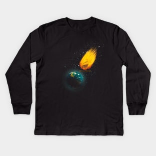 pixelated armageddon Kids Long Sleeve T-Shirt